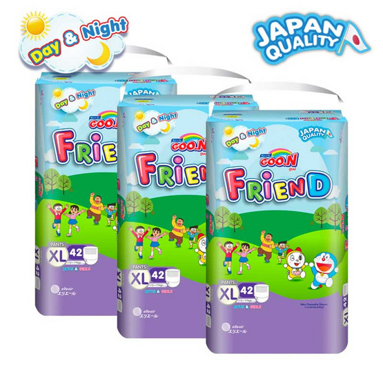 กูนน์ เฟรนด์ผ้าอ้อมเด็กแบบกางเกง ไซส์ XL42 x 3 แพ็ค (ยกลัง) กูนน์ เฟรนด์ผ้าอ้อมเด็กแบบกางเกง ไซส์ XL42 x 3 แพ็ค (ยกลัง)