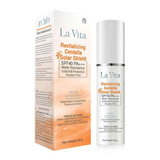 La Vita Revitallizing Centella Solar Shield SPF40 PA+++ 30 g La Vita Revitallizing Centella Solar Shield SPF40 PA+++ 30 g