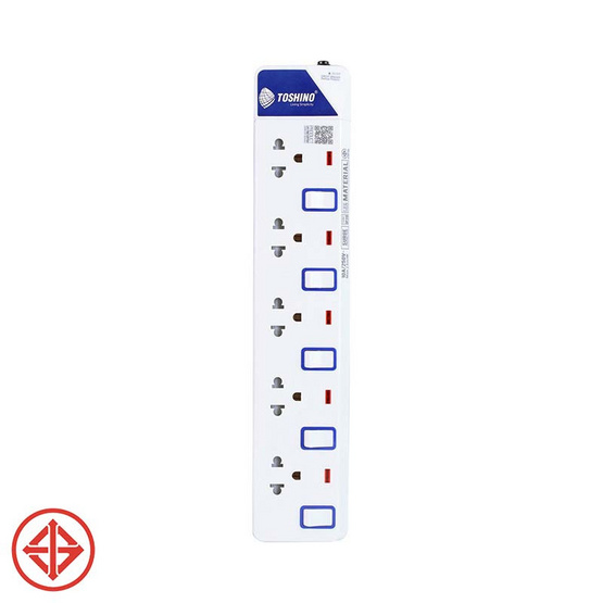 Toshino รางปลั๊ก มอก. 5 ช่อง ป้องกันไฟกระชาก สายยาว 5 เมตร รุ่น ET-9155M Toshino รางปลั๊ก มอก. 5 ช่อง ป้องกันไฟกระชาก สายยาว 5 เมตร รุ่น ET-9155M