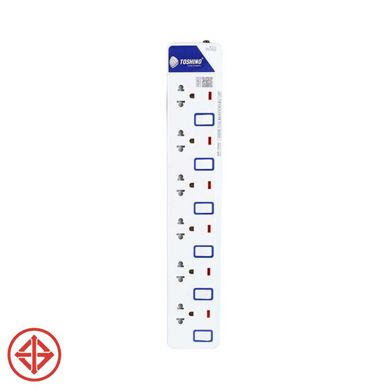 Toshino รางปลั๊ก มอก. 6 ช่อง ป้องกันไฟกระชาก สายยาว 5เมตร รุ่น ET-9165M Toshino รางปลั๊ก มอก. 6 ช่อง ป้องกันไฟกระชาก สายยาว 5เมตร รุ่น ET-9165M