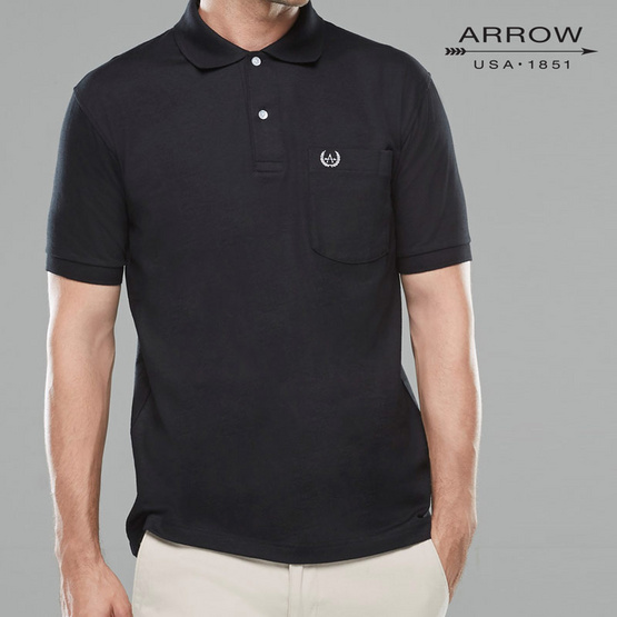 ARROW เสื้อโปโล สีดำ ทรง COMFORT ARROW เสื้อโปโล สีดำ ทรง COMFORT