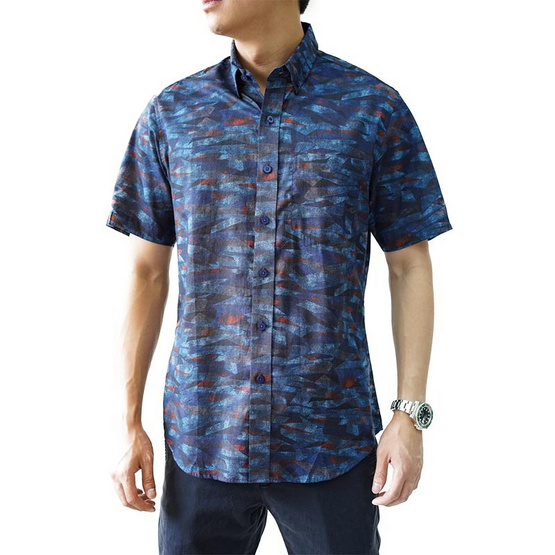 FQ&L เสื้อเชิ้ตแขนสั้น ( MFMAI-073-S8 ) สี NAVY FQ&L เสื้อเชิ้ตแขนสั้น ( MFMAI-073-S8 ) สี NAVY