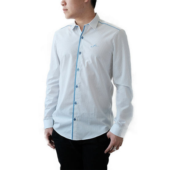 FQ&L เสื้อเชิ้ตผู้ชาย ( MMFLJ-062-W0) สี WHITE FQ&L เสื้อเชิ้ตผู้ชาย ( MMFLJ-062-W0) สี WHITE