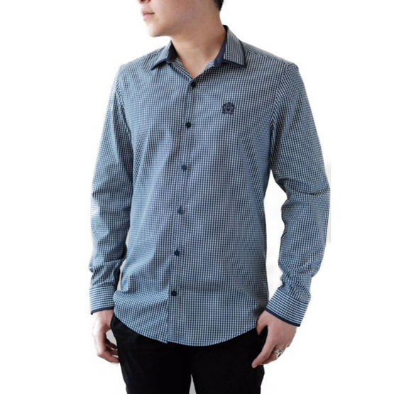 FQ&L เสื้อเชิ้ตผู้ชาย ( MMFLJ-073-S8) สี NAVY BLUE FQ&L เสื้อเชิ้ตผู้ชาย ( MMFLJ-073-S8) สี NAVY BLUE