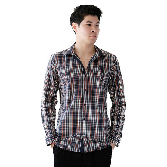 FQ&L เสื้อเชิ้ตผู้ชาย ( MMFLJ-087-S8) สี NAVY BLUE FQ&L เสื้อเชิ้ตผู้ชาย ( MMFLJ-087-S8) สี NAVY BLUE