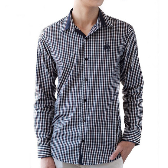 FQ&L เสื้อเชิ้ตผู้ชาย ( MMFLJ-088-S8) สี NAVY BLUE FQ&L เสื้อเชิ้ตผู้ชาย ( MMFLJ-088-S8) สี NAVY BLUE