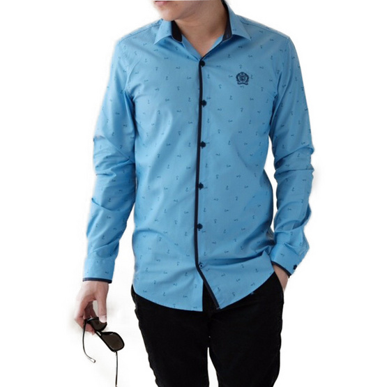 FQ&L เสื้อเชิ้ตผู้ชาย ( MMFLJ-097-S5) สี BLUE SEA FQ&L เสื้อเชิ้ตผู้ชาย ( MMFLJ-097-S5) สี BLUE SEA