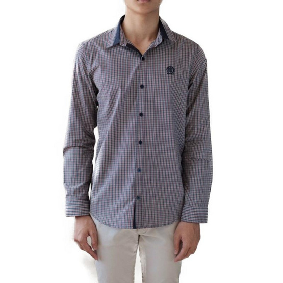FQ&L เสื้อเชิ้ตผู้ชาย ( MMFLJ-103-S8) สี NAVY BLUE FQ&L เสื้อเชิ้ตผู้ชาย ( MMFLJ-103-S8) สี NAVY BLUE