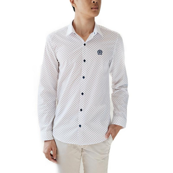 FQ&L เสื้อเชิ้ตผู้ชาย ( MMFLJ-124-W0) สี WHITE FQ&L เสื้อเชิ้ตผู้ชาย ( MMFLJ-124-W0) สี WHITE
