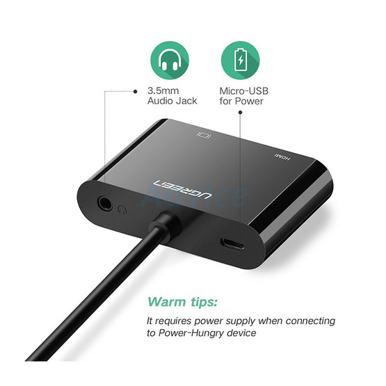 UGREEN 40744 HDMI to VGA Plus HDMI converter with Audio UGREEN 40744 HDMI to VGA Plus HDMI converter with Audio