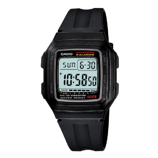 Casio นาฬิกาข้อมือ รุ่น F-201WA-1A Casio นาฬิกาข้อมือ รุ่น F-201WA-1A