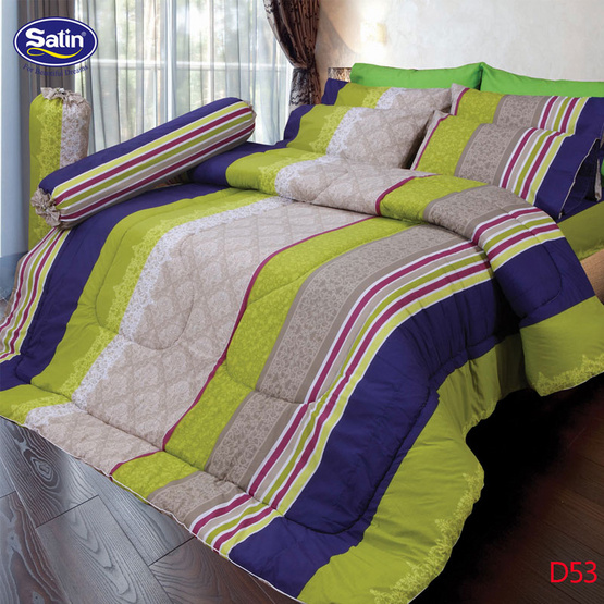 Satin ผ้าปูที่นอน 6 ฟุต 5 ชิ้น Satin ผ้าปูที่นอน 6 ฟุต 5 ชิ้น
