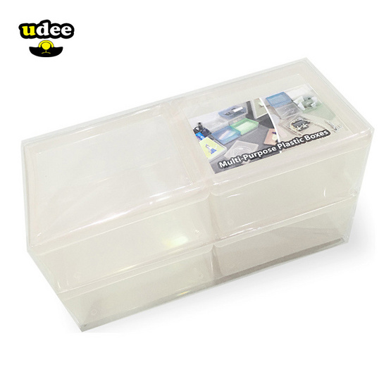 UDEE กล่องพลาสติกอเนกประสงค์ P4 (2 แพ็ค 8 ชิ้น) UDEE กล่องพลาสติกอเนกประสงค์ P4 (2 แพ็ค 8 ชิ้น)