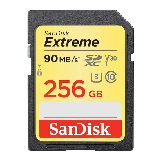 SanDisk Extreme SD Card 256GB Speed 90MBs SanDisk Extreme SD Card 256GB Speed 90MBs