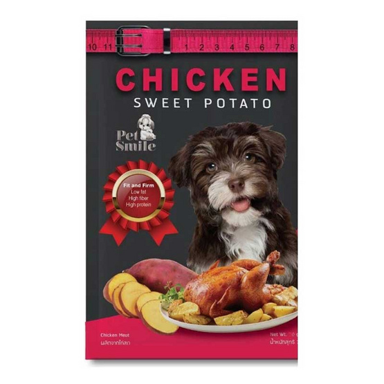 Pet Smile ไก่และมันเทศหวาน 50 กรัม Pet Smile ไก่และมันเทศหวาน 50 กรัม