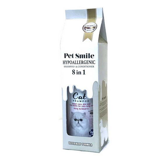 Pet Smile แชมพูแมวขนยาว ผสมคอนดิชันเนอร์ 280 มล. Pet Smile แชมพูแมวขนยาว ผสมคอนดิชันเนอร์ 280 มล.