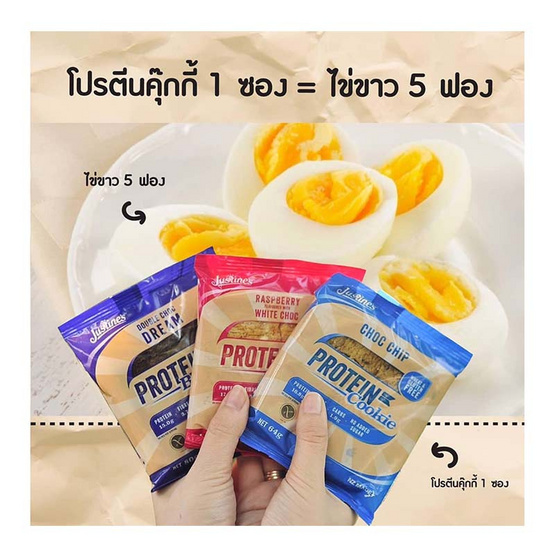 Justines Cookies & Brownie ผลิตภัณฑ์ทานแทนมื้ออาหารเพื่อควบคุมน้ำหนัก คละรส รวม 5 ซอง Justines Cookies & Brownie ผลิตภัณฑ์ทานแทนมื้ออาหารเพื่อควบคุมน้ำหนัก คละรส รวม 5 ซอง