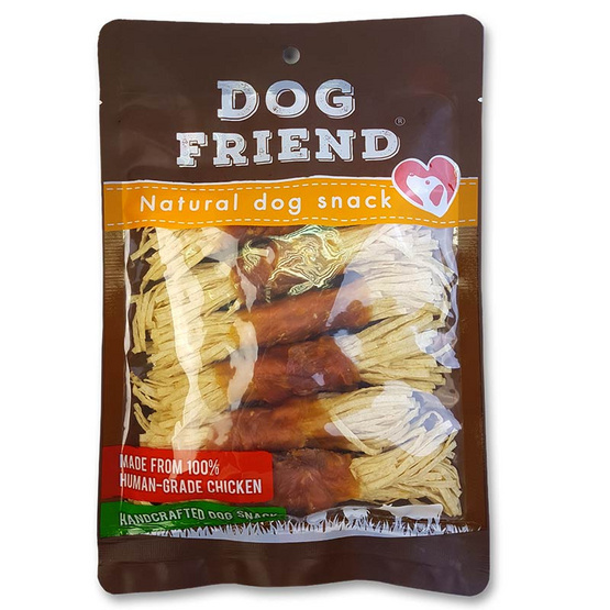DOG FRIEND อกไก่พันปลาเส้น 150 กรัม x 2 แพ็ค DOG FRIEND อกไก่พันปลาเส้น 150 กรัม x 2 แพ็ค