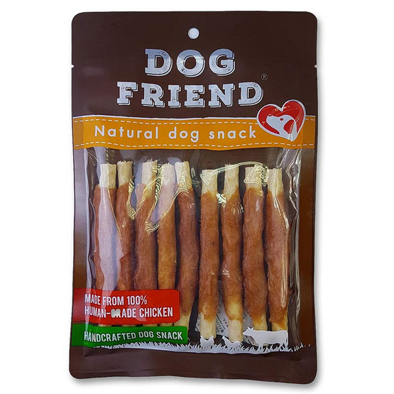 DOG FRIEND ไก่เคลือบ ครั้นชี่โรล 9 ชิ้น x 2 แพ็ค DOG FRIEND ไก่เคลือบ ครั้นชี่โรล 9 ชิ้น x 2 แพ็ค
