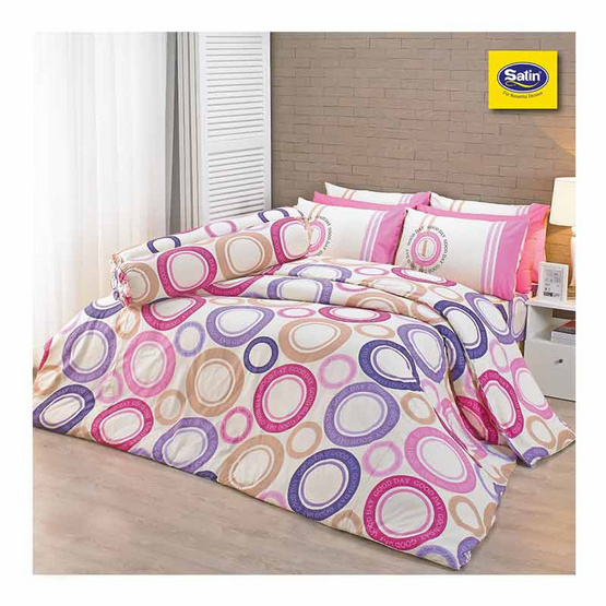 Satin ผ้าปูที่นอน 6 ฟุต 5 ชิ้น ลาย D70 Satin ผ้าปูที่นอน 6 ฟุต 5 ชิ้น ลาย D70