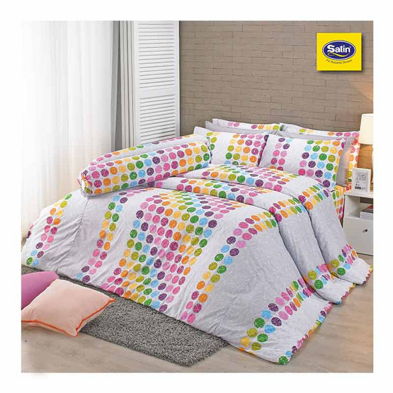 Satin ผ้าปูที่นอน 6 ฟุต 5 ชิ้น ลาย D76 Satin ผ้าปูที่นอน 6 ฟุต 5 ชิ้น ลาย D76