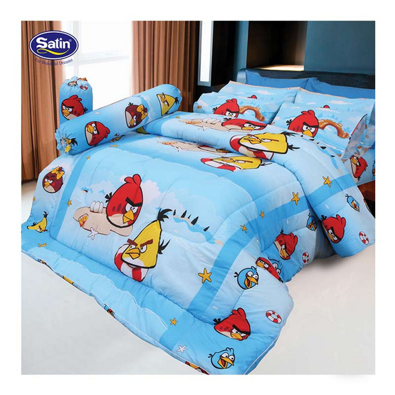 Satin Junior ผ้าปูที่นอน 6 ฟุต 5 ชิ้น ลาย C117 Satin Junior ผ้าปูที่นอน 6 ฟุต 5 ชิ้น ลาย C117