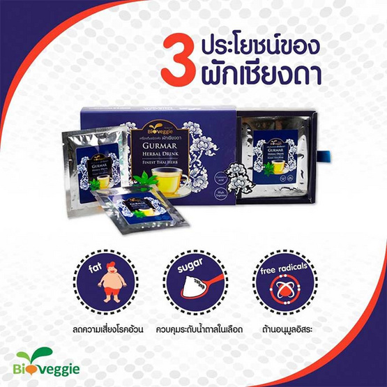 Bioveggieเครื่องดื่มชนิดแห้ง เชียงดา ไบโอเวกกี้ ขนาด 10 ซอง Bioveggieเครื่องดื่มชนิดแห้ง เชียงดา ไบโอเวกกี้ ขนาด 10 ซอง