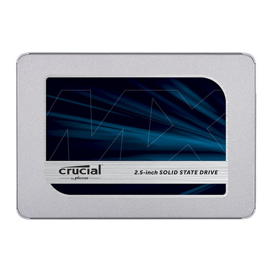 Crucial SSD MX500 SATA 7mm (with 9.5mm adapter) Internal 2.5" 500 GB Crucial SSD MX500 SATA 7mm (with 9.5mm adapter) Internal 2.5" 500 GB