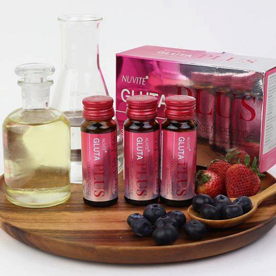 Nuvite Gluta Plus Collagen Peptide (กล่องบรรจุ 10 ขวด) Nuvite Gluta Plus Collagen Peptide (กล่องบรรจุ 10 ขวด)