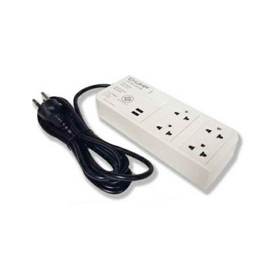 Champ ปลั๊กไฟเซฟตี้ 4 ช่อง / 1 สวิตซ์ / 2USB / 3 เมตร รุ่น ct-tis 341-2u/3 m Champ ปลั๊กไฟเซฟตี้ 4 ช่อง / 1 สวิตซ์ / 2USB / 3 เมตร รุ่น ct-tis 341-2u/3 m