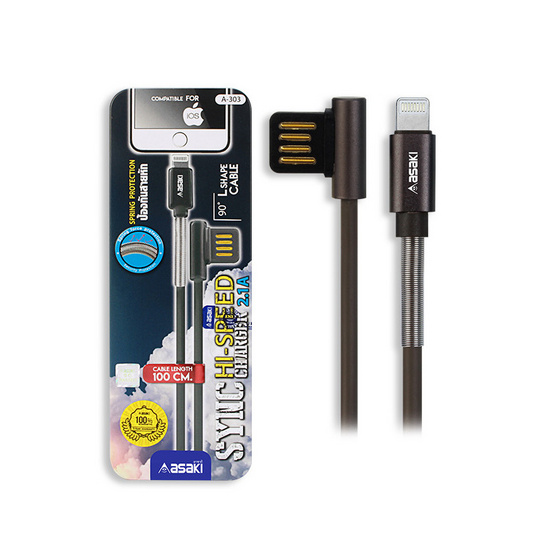 Asaki สายชาร์จ Lightning รุ่น A-303 Asaki สายชาร์จ Lightning รุ่น A-303