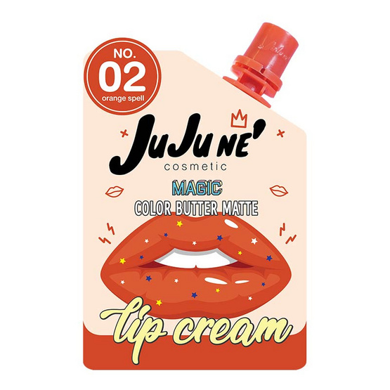 JUJU NE' จูจู เน่ เมจิก คัลเลอร์ บัตเตอร์ แมท ลิป ครีม (3 กรัม x 6 ซอง) JUJU NE' จูจู เน่ เมจิก คัลเลอร์ บัตเตอร์ แมท ลิป ครีม (3 กรัม x 6 ซอง)