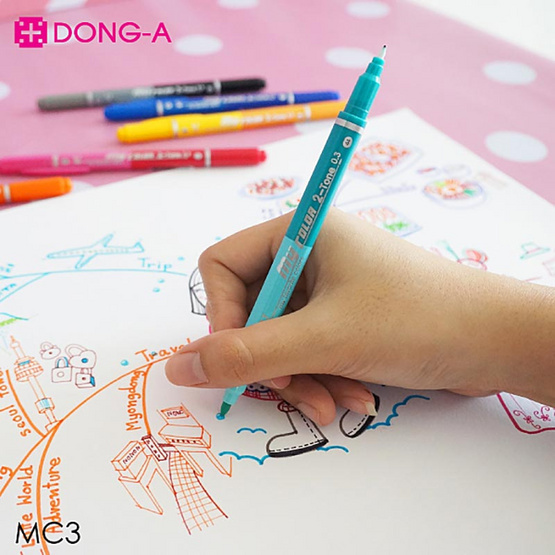 DONG-A ปากกาสี my color 2-TONE ชุดเซ็ท 15ด้าม 30สี MC3-15c (กระเป๋าคละสี) DONG-A ปากกาสี my color 2-TONE ชุดเซ็ท 15ด้าม 30สี MC3-15c (กระเป๋าคละสี)