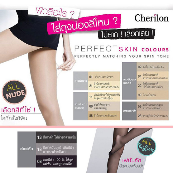 CHERILON เชอรีล่อน ถุงน่องสำหรับคนรูปร่างใหญ่ Plus Size Pack 2 คู่ รุ่น NSA-CHMAX2 CHERILON เชอรีล่อน ถุงน่องสำหรับคนรูปร่างใหญ่ Plus Size Pack 2 คู่ รุ่น NSA-CHMAX2