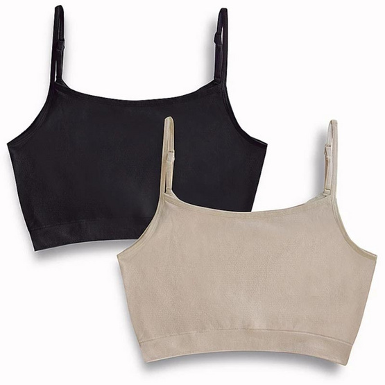 CHERILON INTIMATE เชอรีล่อน อินทิเมท Seamless เสื้อสายเดี่ยวตัวสั้นไร้ตะเข็บ Pack 2 ตัว รุ่น NIC-BSSL03 สีเนื้อ/สีดำ CHERILON INTIMATE เชอรีล่อน อินทิเมท Seamless เสื้อสายเดี่ยวตัวสั้นไร้ตะเข็บ Pack 2 ตัว รุ่น NIC-BSSL03 สีเนื้อ/สีดำ