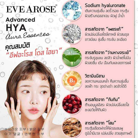 Evearose แอ๊ดวานซ์ ไฮยา เอสเซ้นส์ 25 มล. Evearose แอ๊ดวานซ์ ไฮยา เอสเซ้นส์ 25 มล.