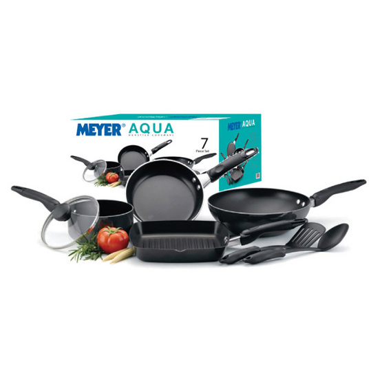 Meyer Aqua ชุดเครื่องครัว 7 ชิ้น สีเทอควอยซ์ Meyer Aqua ชุดเครื่องครัว 7 ชิ้น สีเทอควอยซ์