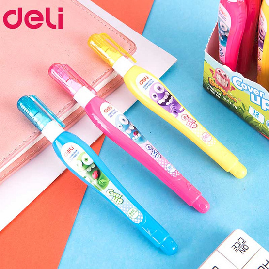 Deli H10000 ปากกาลบคำผิด 5ml (คละสี1ด้าม) Deli H10000 ปากกาลบคำผิด 5ml (คละสี1ด้าม)