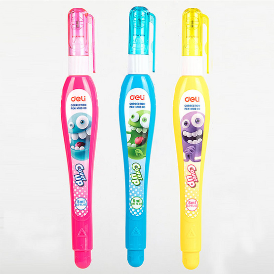Deli H10000 ปากกาลบคำผิด 5ml (คละสี1ด้าม) Deli H10000 ปากกาลบคำผิด 5ml (คละสี1ด้าม)