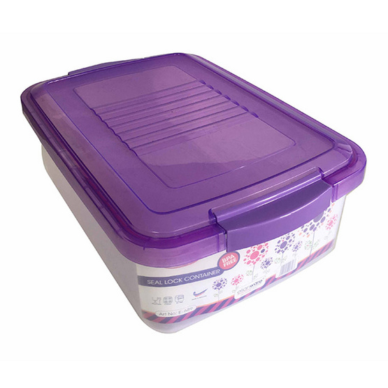 Srithai Superware กล่องบรรจุอาหาร Seal Lock รุ่น E-689 กล่อง พร้อมฝาปิดสีม่วง ขนาด 15 ลิตร Srithai Superware กล่องบรรจุอาหาร Seal Lock รุ่น E-689 กล่อง พร้อมฝาปิดสีม่วง ขนาด 15 ลิตร
