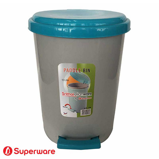Srithai Superware ถังขยะพร้อมที่เหยียบเปิดปิดรุ่น E-296 ขนาด 10 ลิตร Srithai Superware ถังขยะพร้อมที่เหยียบเปิดปิดรุ่น E-296 ขนาด 10 ลิตร