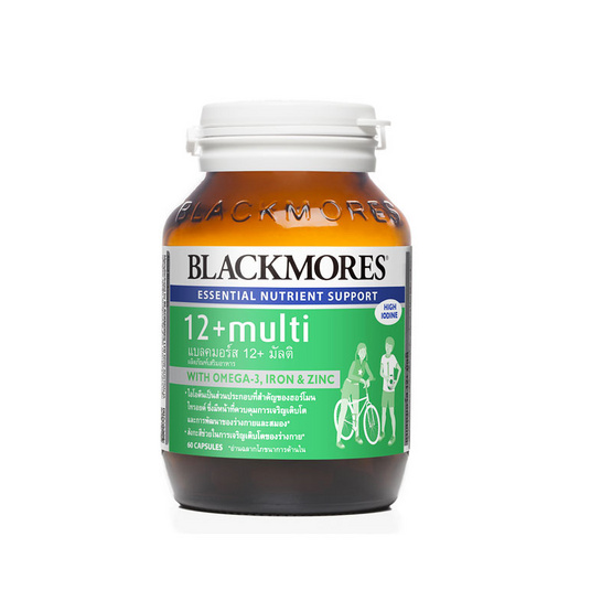 Blackmores 12+ MULTI วิตามินและแร่ธาตุรวม บรรจุ 60 แคปซูล Blackmores 12+ MULTI วิตามินและแร่ธาตุรวม บรรจุ 60 แคปซูล
