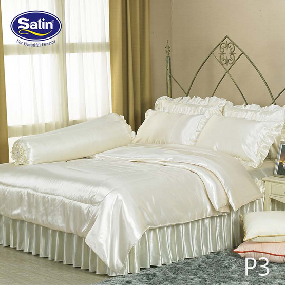 Satin Silk Touch ผ้าปูที่นอนแพรไหม ลาย P3 ครีม (ไม่มีระบาย) Satin Silk Touch ผ้าปูที่นอนแพรไหม ลาย P3 ครีม (ไม่มีระบาย)