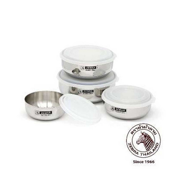 Zebra ชุดกล่องถนอมอาหาร extra 12-18 ซม. Zebra ชุดกล่องถนอมอาหาร extra 12-18 ซม.