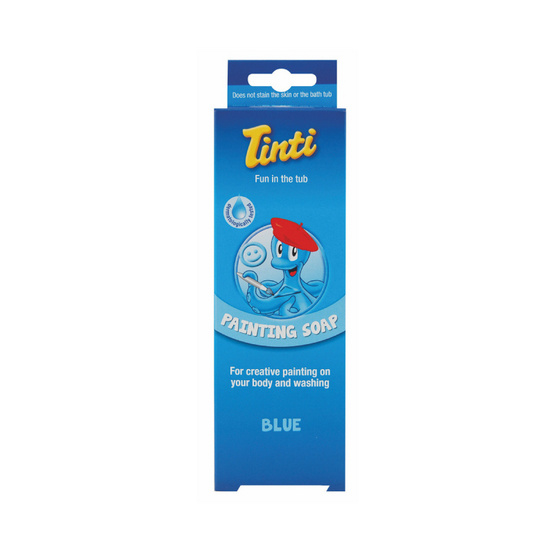 Tinti สบู่ระบายหน้าและตัวสีฟ้า Tinti สบู่ระบายหน้าและตัวสีฟ้า