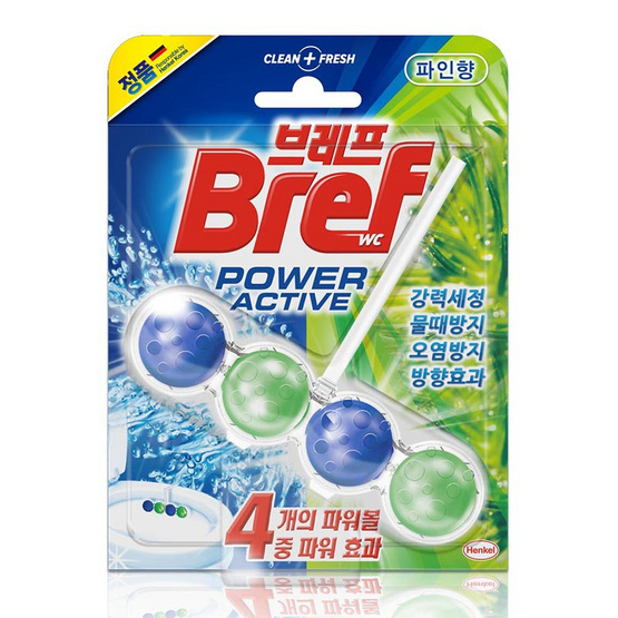 Bref Power เบรฟ พาวเวอร์ เอคทีฟ ผลิตภัณฑ์ทำความสะอาดชักโครก กลิ่นไพน์ 50 กรัม Bref Power เบรฟ พาวเวอร์ เอคทีฟ ผลิตภัณฑ์ทำความสะอาดชักโครก กลิ่นไพน์ 50 กรัม