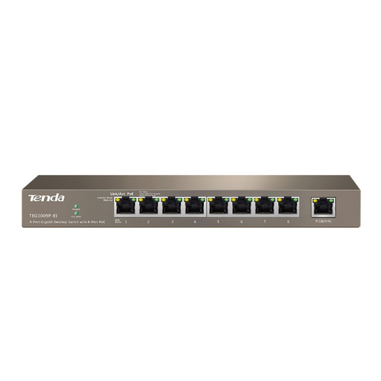 Tenda TEG1009P-EI 9 port 10/100/1000 PoE Switch สวิตซ์ Tenda TEG1009P-EI 9 port 10/100/1000 PoE Switch สวิตซ์