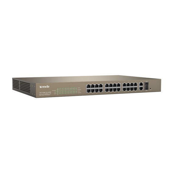 Tenda TEF1226P-24-440W 24 port 10/100 Manage PoE Switch สวิตซ์ Tenda TEF1226P-24-440W 24 port 10/100 Manage PoE Switch สวิตซ์