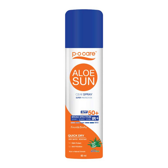 P.O.Care Aloe Sun Clear Spray Super Protection SPF50+PA+++++ 90 ml อโลซันสเปรย์ P.O.Care Aloe Sun Clear Spray Super Protection SPF50+PA+++++ 90 ml อโลซันสเปรย์