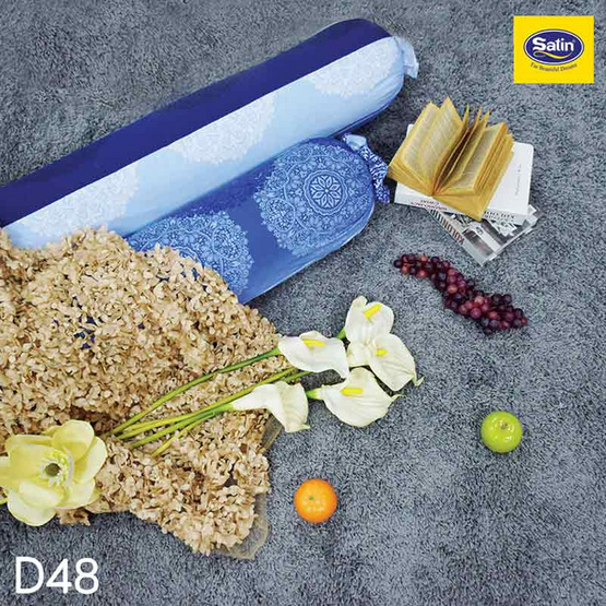 Satin ปลอกหมอนข้าง ขนาด 14x44 ลาย D48 Satin ปลอกหมอนข้าง ขนาด 14x44 ลาย D48